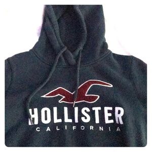 Hollister jaw string hoodie navy blue